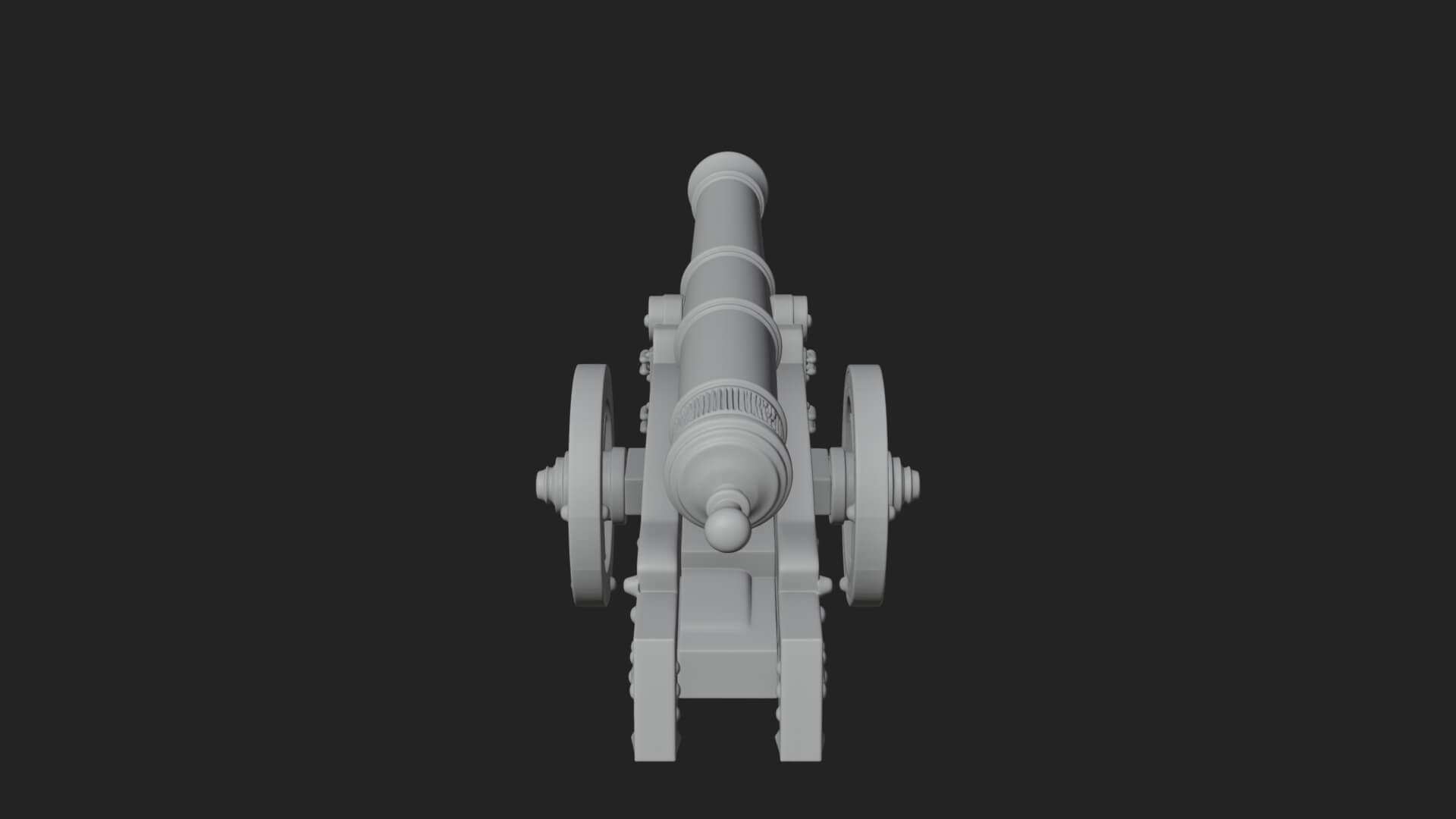 Vintage Field Cannon Model Design 5 3D Print Model 3D Model