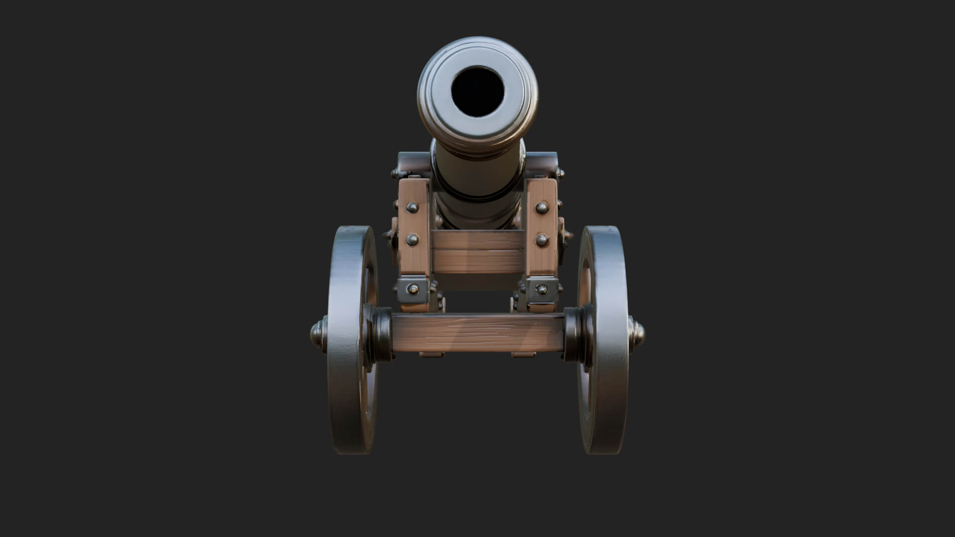 Vintage Field Cannon Model Design 6 3D Print Model 3D Model
