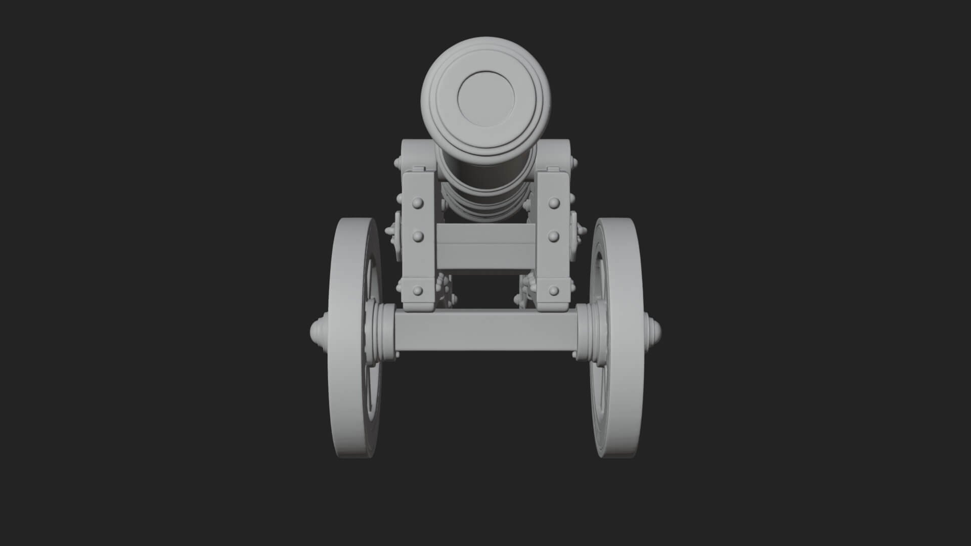 Vintage Field Cannon Model Design 6 3D Print Model 3D Model