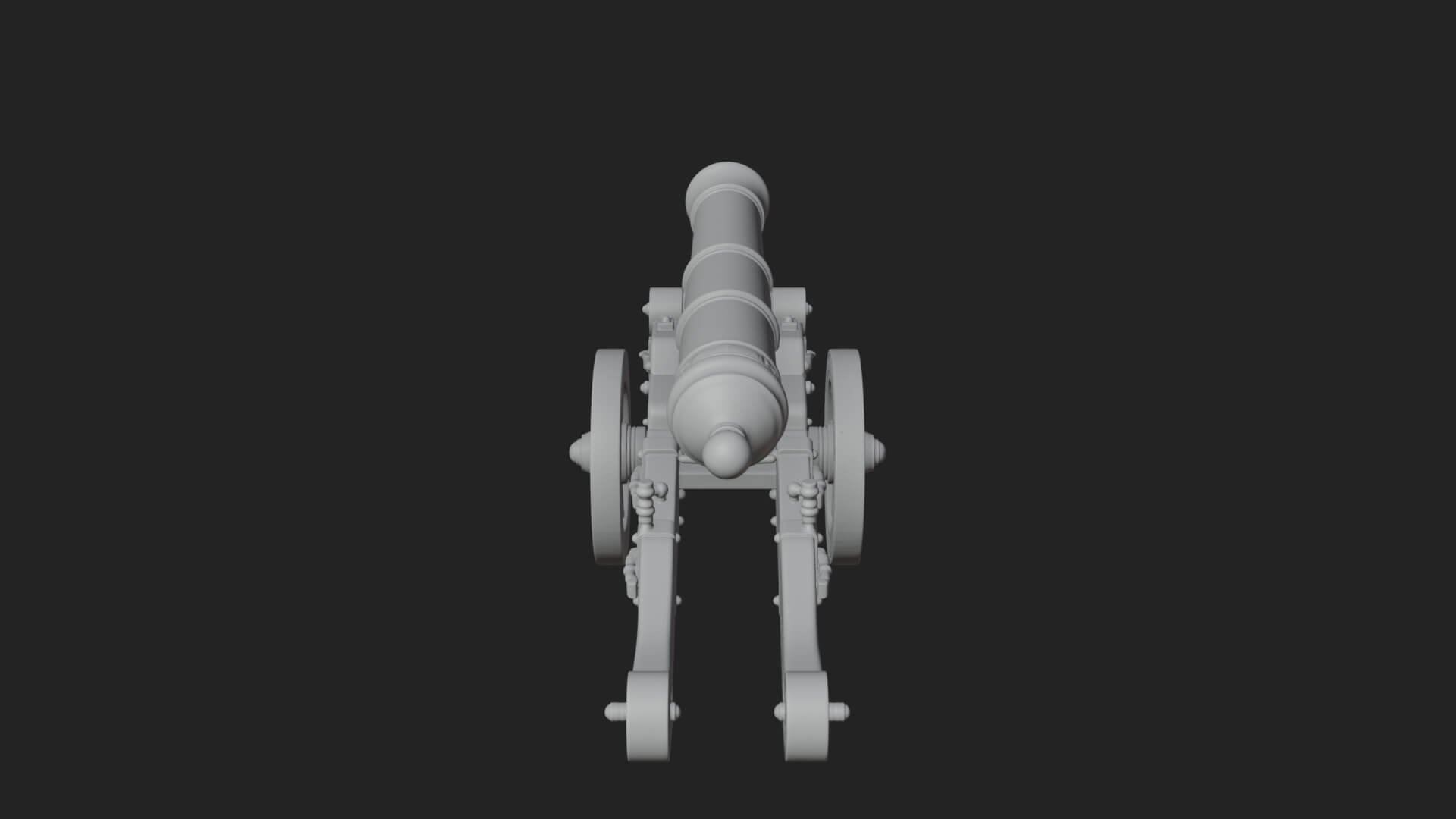 Vintage Field Cannon Model Design 6 3D Print Model 3D Model