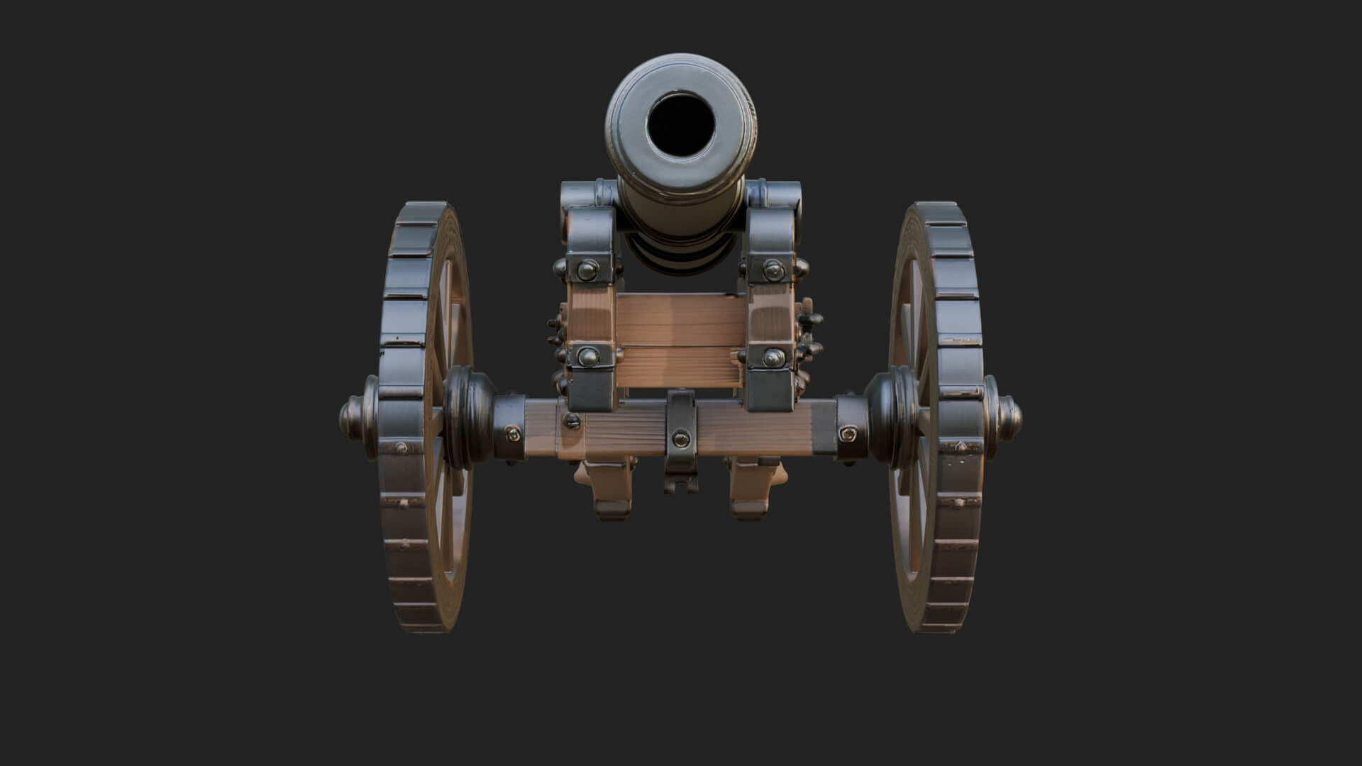 Vintage Field Cannon Model Design 7 3D Print Model 3D Model