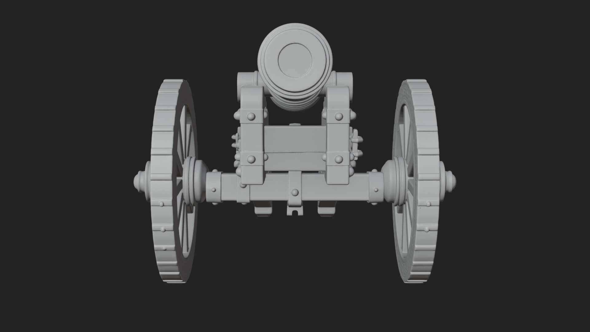 Vintage Field Cannon Model Design 7 3D Print Model 3D Model