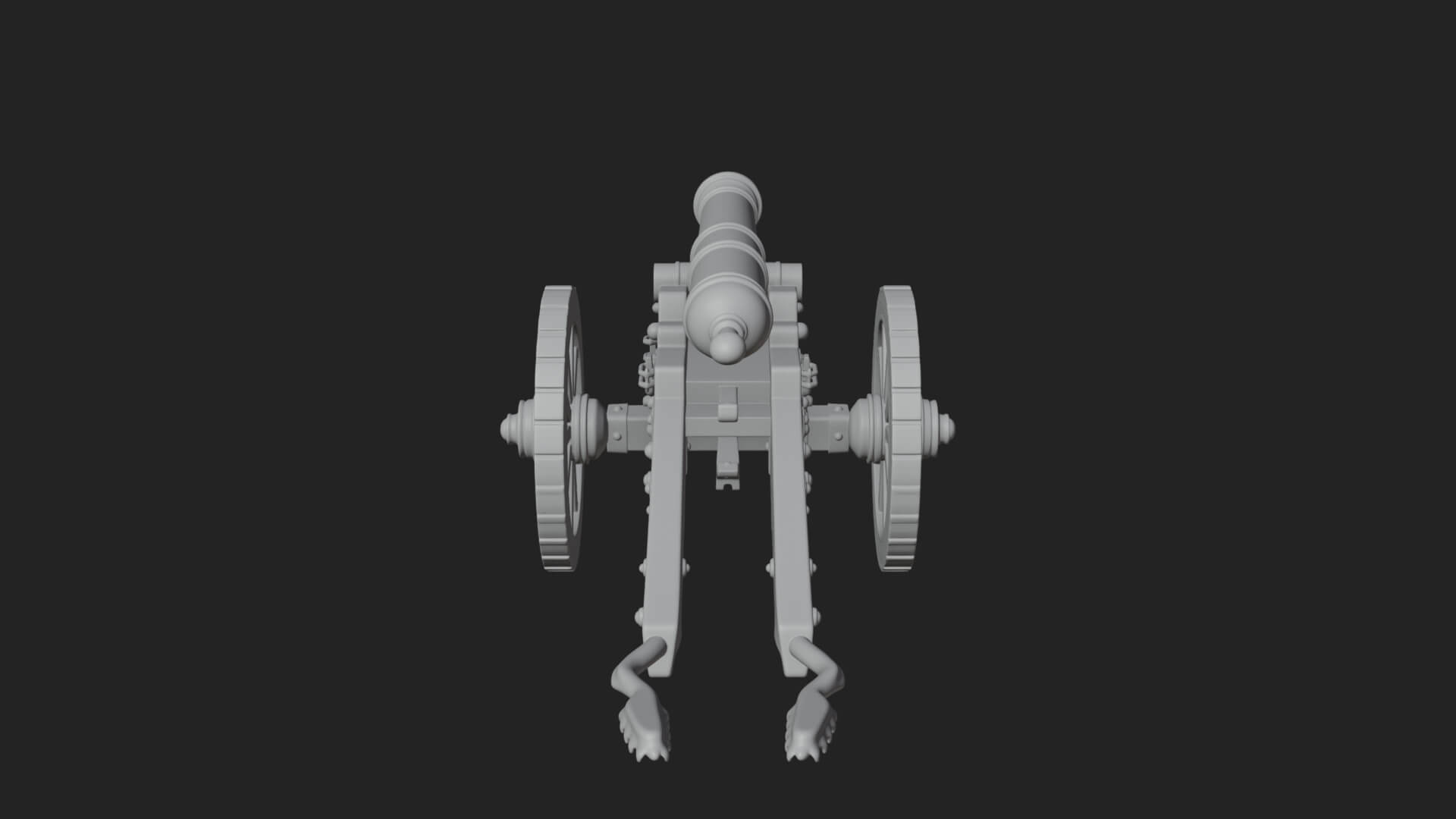 Vintage Field Cannon Model Design 7 3D Print Model 3D Model