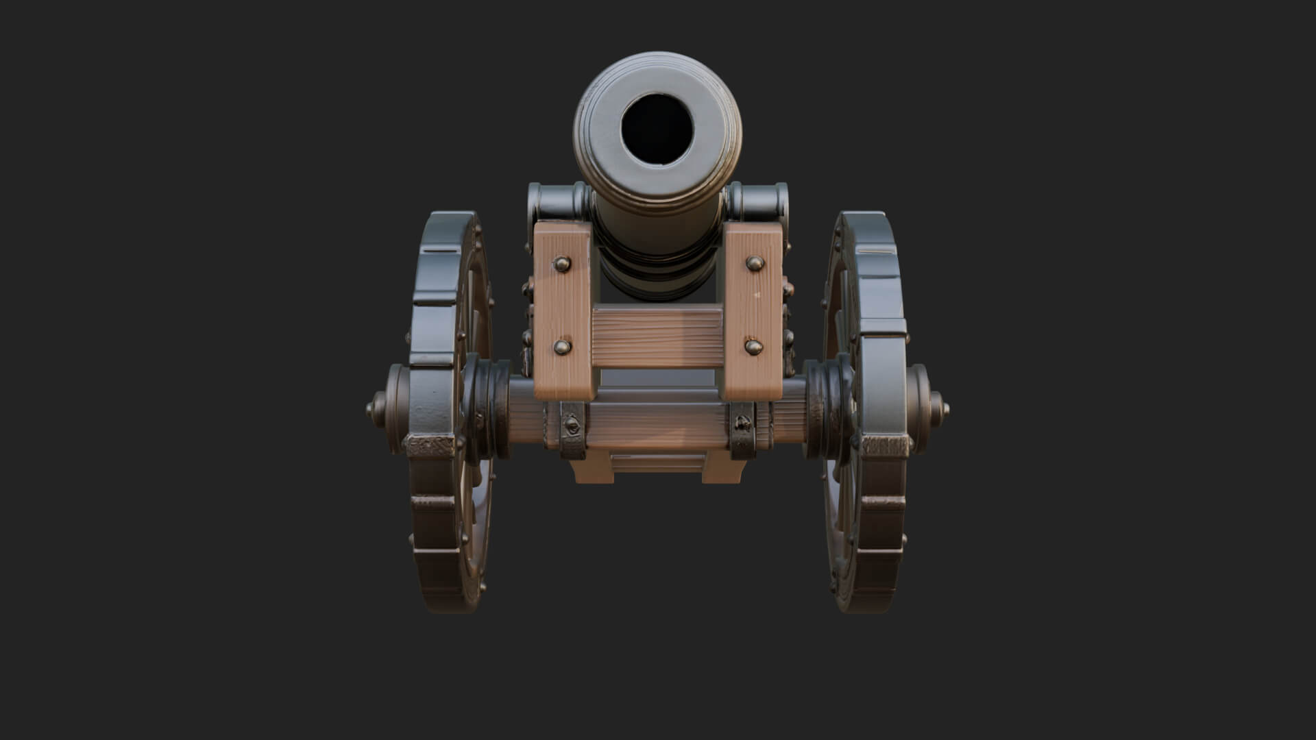 Vintage Field Cannon Model Design 8 3D Print Model 3D Model