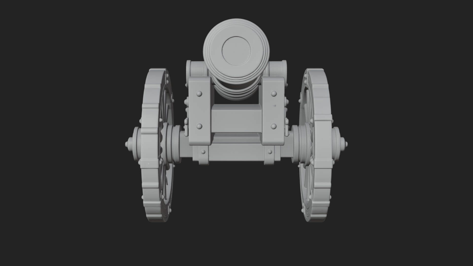 Vintage Field Cannon Model Design 8 3D Print Model 3D Model