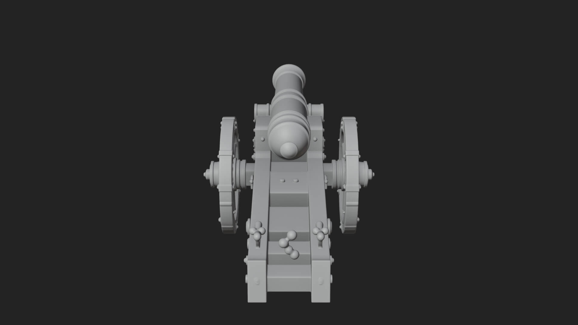 Vintage Field Cannon Model Design 8 3D Print Model 3D Model