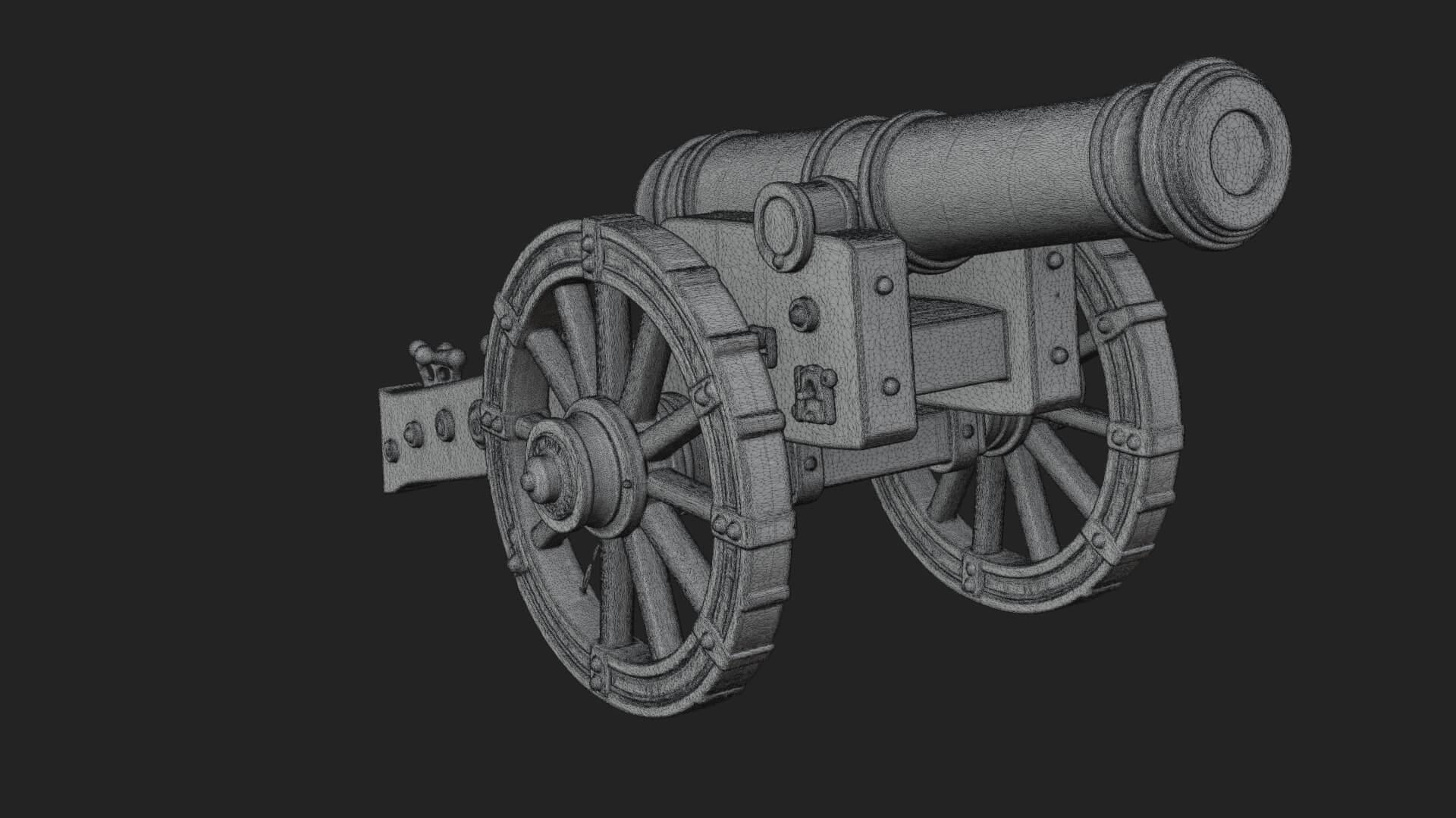 Vintage Field Cannon Model Design 8 3D Print Model 3D Model