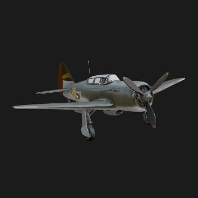 Vintage Fighter Plane Model Design 1 3D Print Model