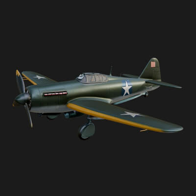 Vintage Fighter Plane Model Design 11 3D Print Model
