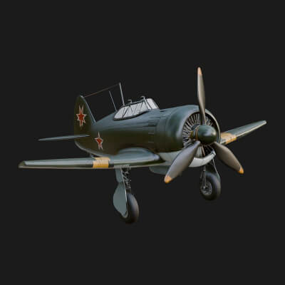 Vintage Fighter Plane Model Design 12 3D Print Model