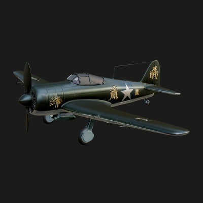 Vintage Fighter Plane Model Design 13 3D Print Model