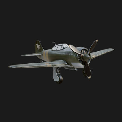 Vintage Fighter Plane Model Design 18 3D Print Model