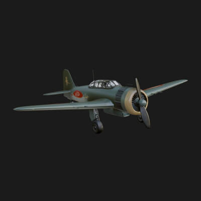 Vintage Fighter Plane Model Design 2 3D Print Model