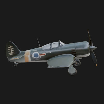 Vintage Fighter Plane Model Design 8 3D Print Model
