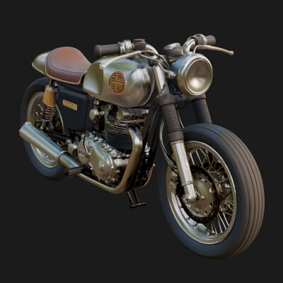 Vintage Motorcycle Model Design 15 3D Print Model