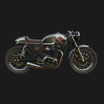 Vintage Motorcycle Model Design 3 3D Print Model