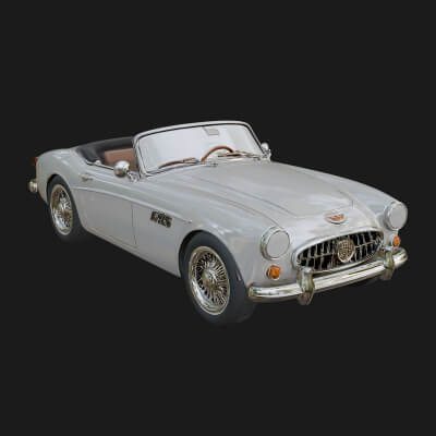 Vintage Roadster Car Model Design 1 3D Print Model