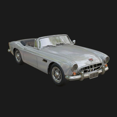 Vintage Roadster Car Model Design 2 3D Print Model