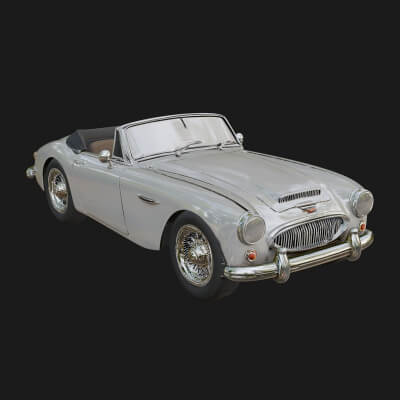 Vintage Roadster Car Model Design 3 3D Print Model