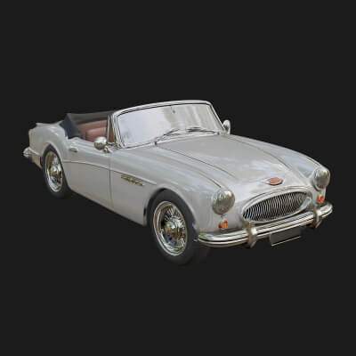 Vintage Roadster Car Model Design 4 3D Print Model