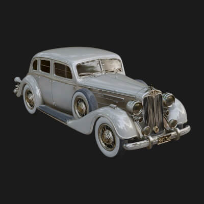 Vintage Sedan Car Model Design 1 3D Print Model