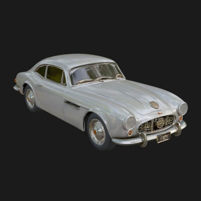 Vintage Sedan Car Model Design 2 3D Print Model