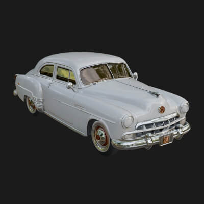 Vintage Sedan Car Model Design 3 3D Print Model