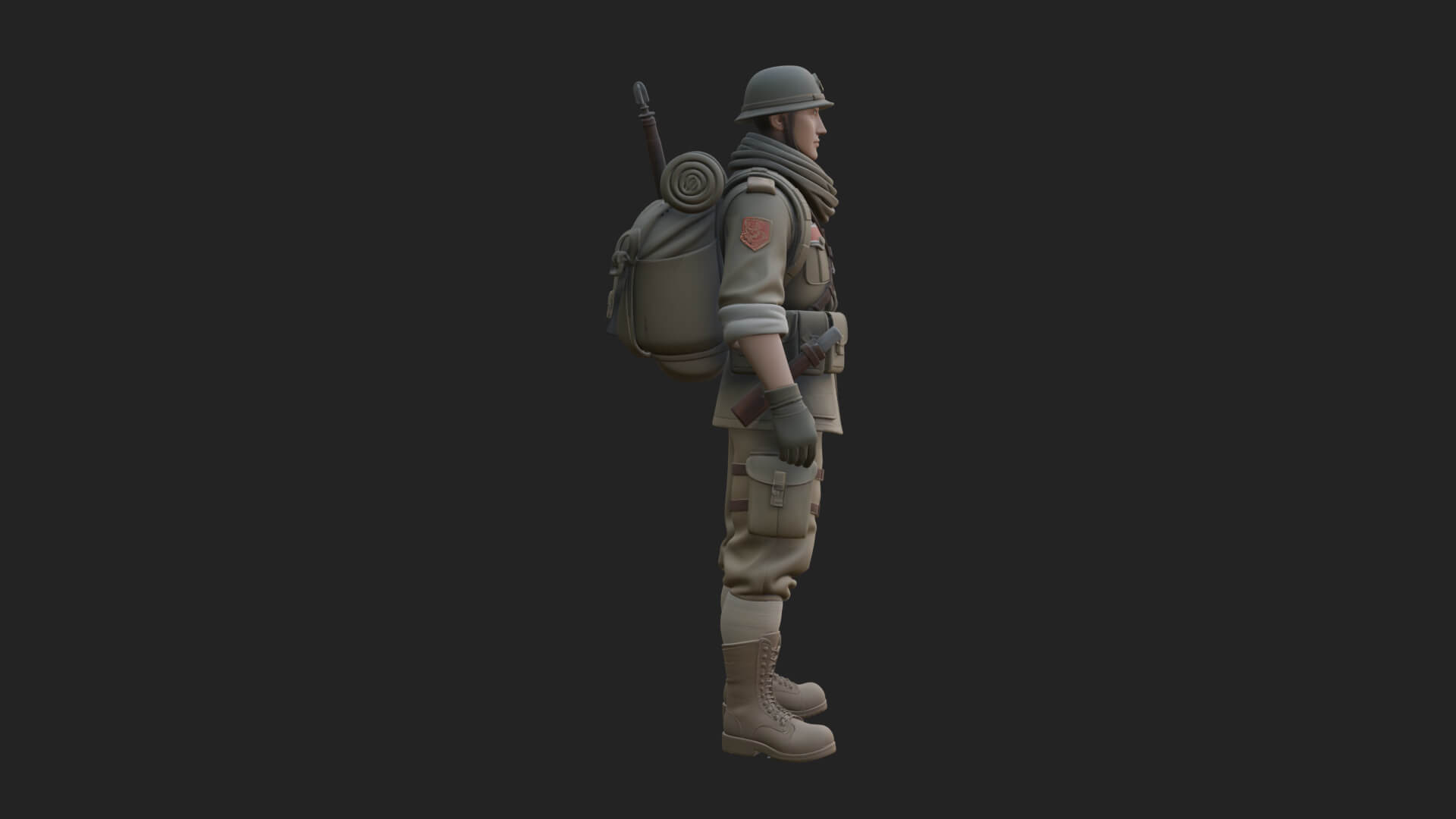 Vintage Soldier Statue Design 10 3D Print Model 3D Model
