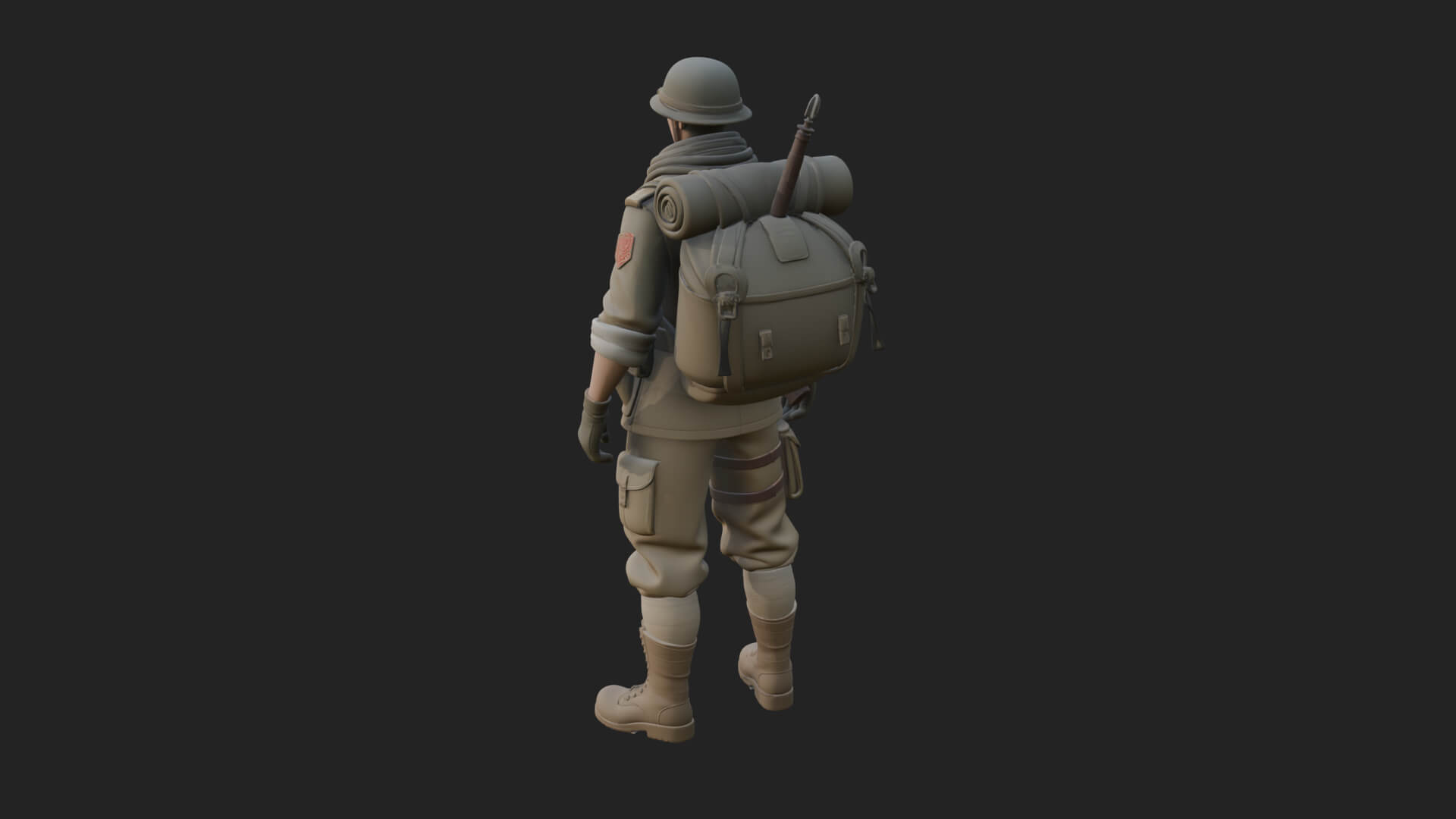 Vintage Soldier Statue Design 10 3D Print Model 3D Model