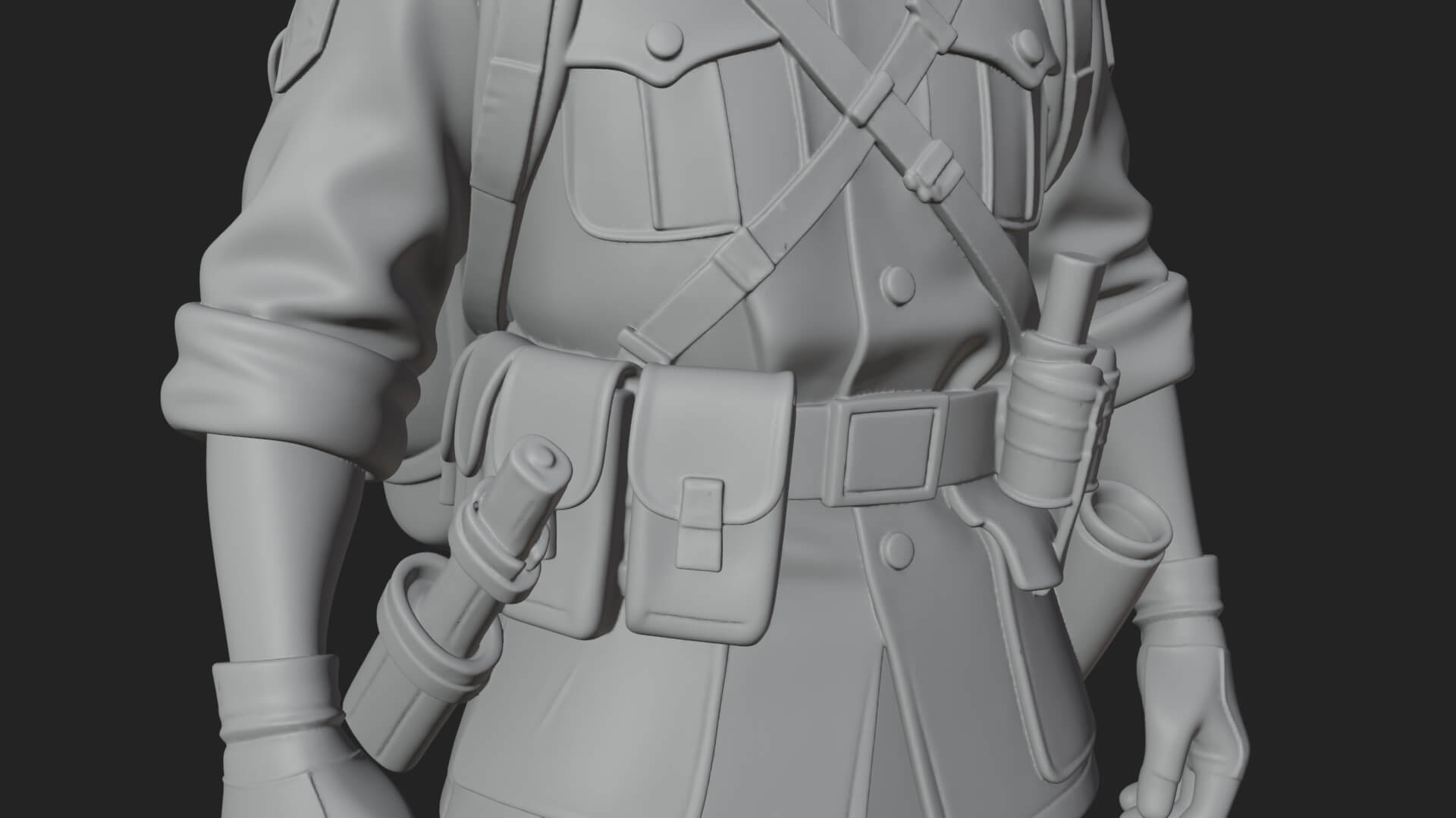 Vintage Soldier Statue Design 10 3D Print Model 3D Model