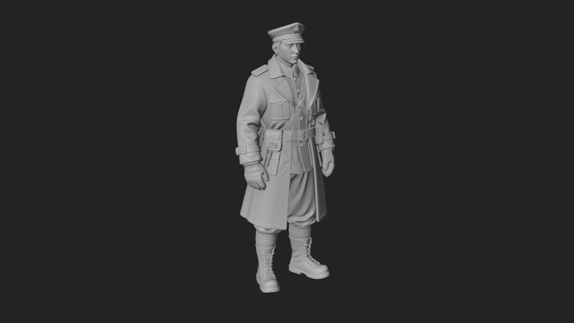 Vintage Soldier Statue Design 11 3D Print Model 3D Model