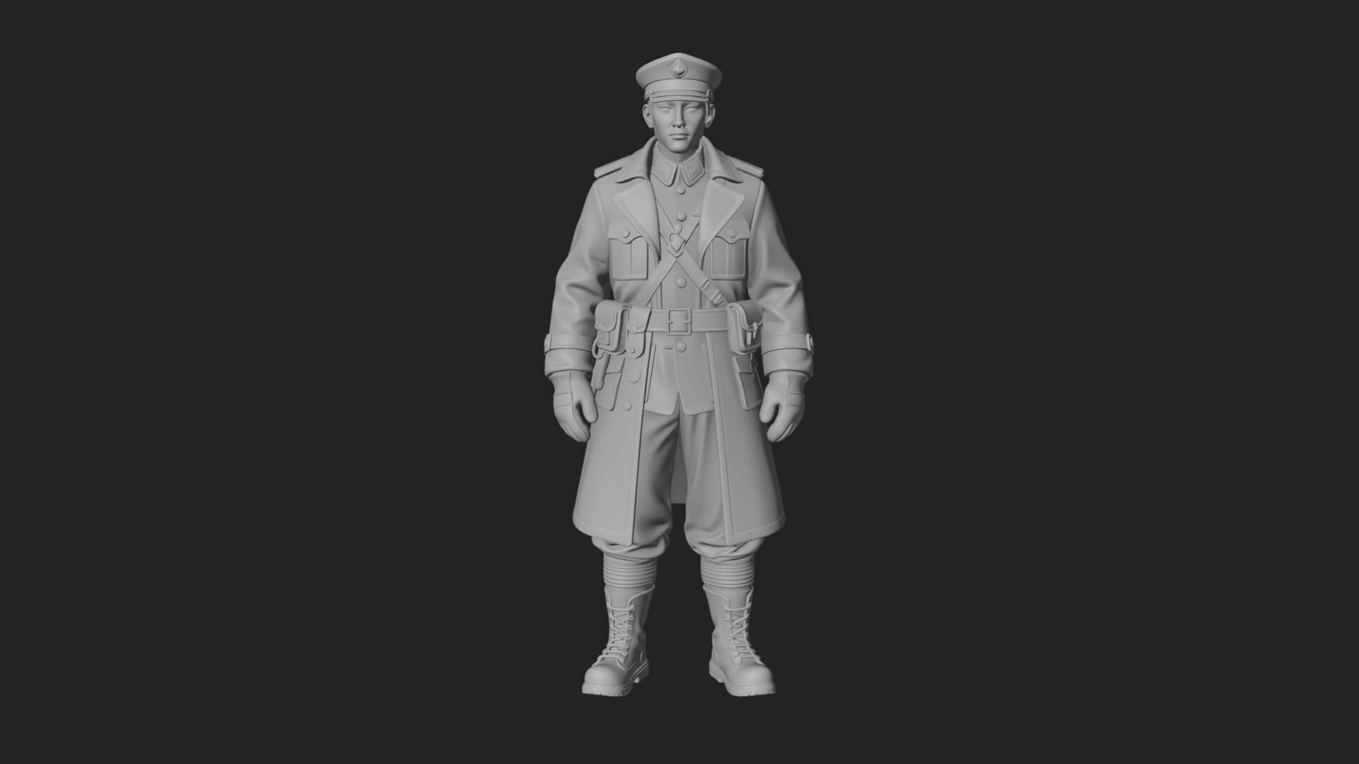Vintage Soldier Statue Design 11 3D Print Model 3D Model