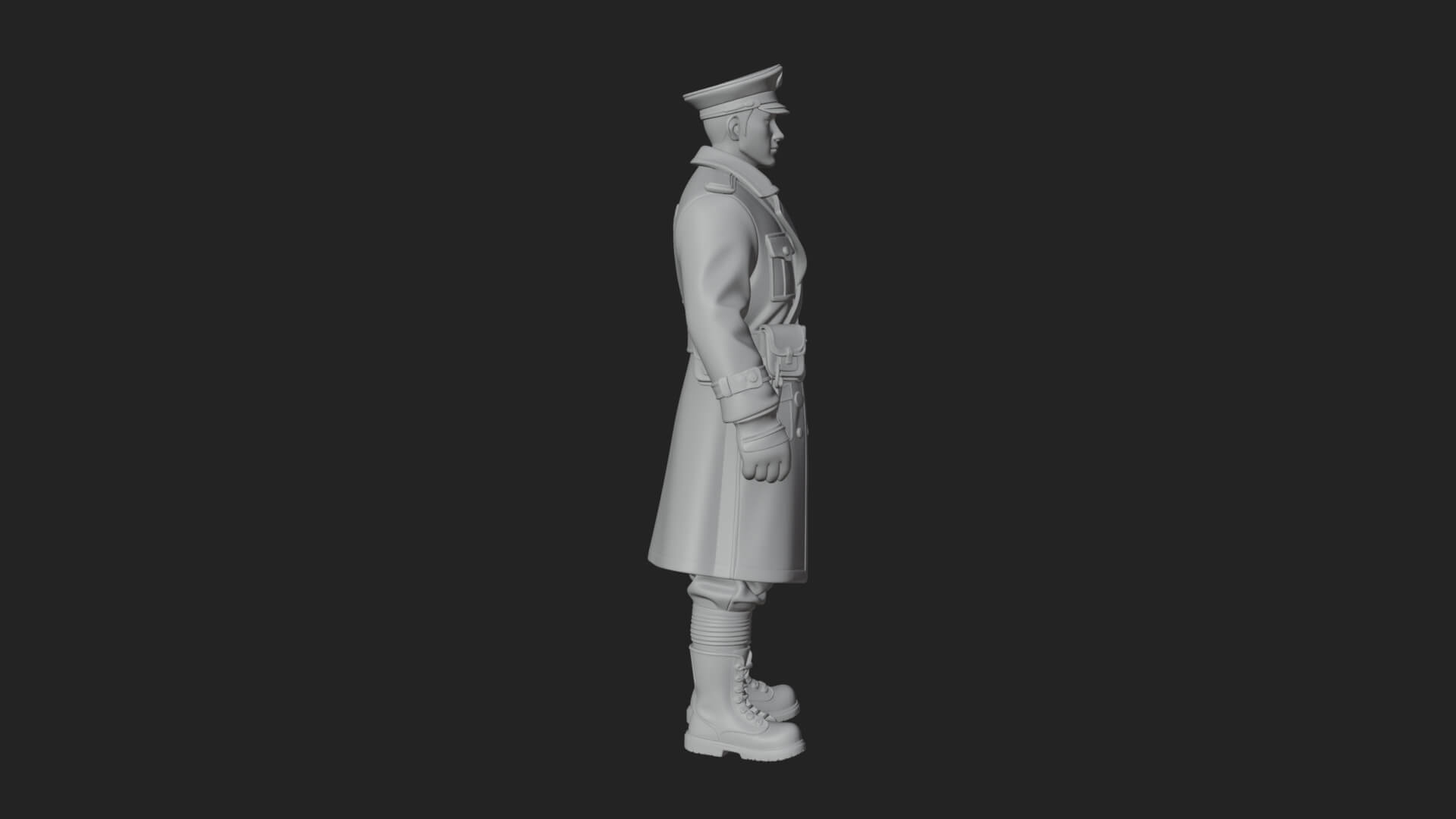 Vintage Soldier Statue Design 11 3D Print Model 3D Model