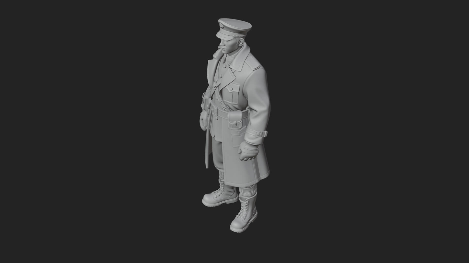 Vintage Soldier Statue Design 11 3D Print Model 3D Model