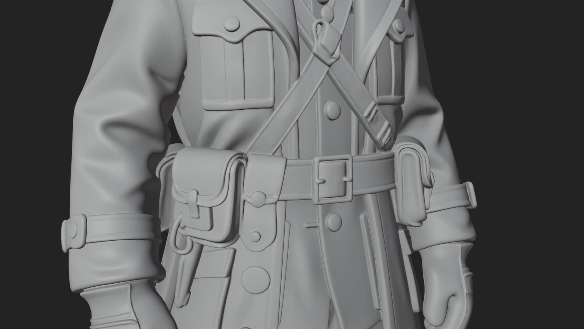 Vintage Soldier Statue Design 11 3D Print Model 3D Model