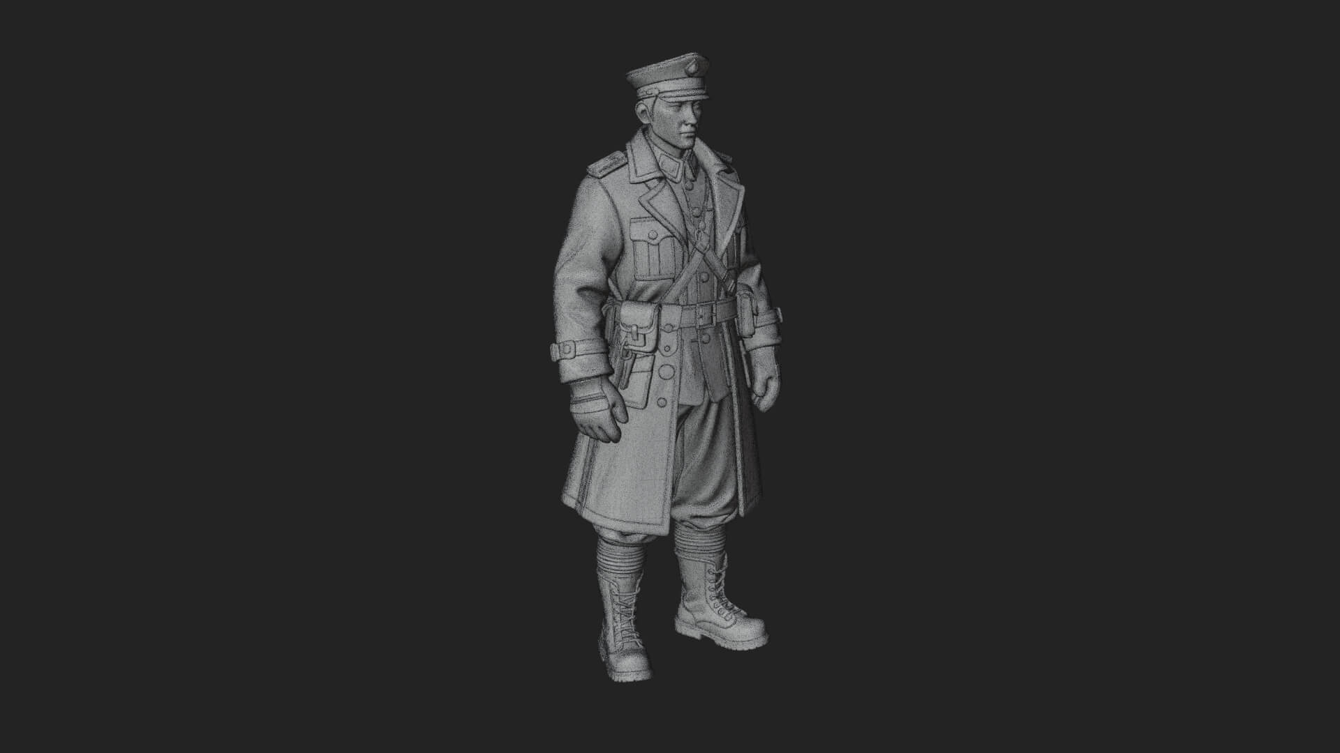 Vintage Soldier Statue Design 11 3D Print Model 3D Model