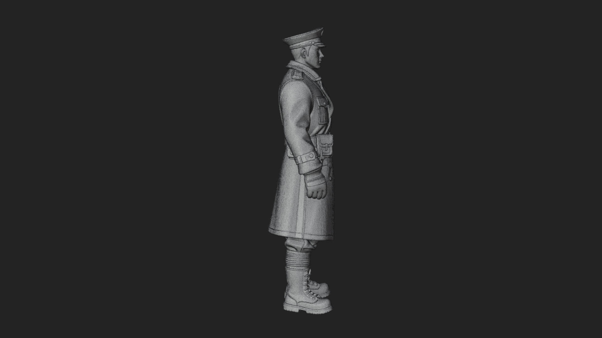 Vintage Soldier Statue Design 11 3D Print Model 3D Model