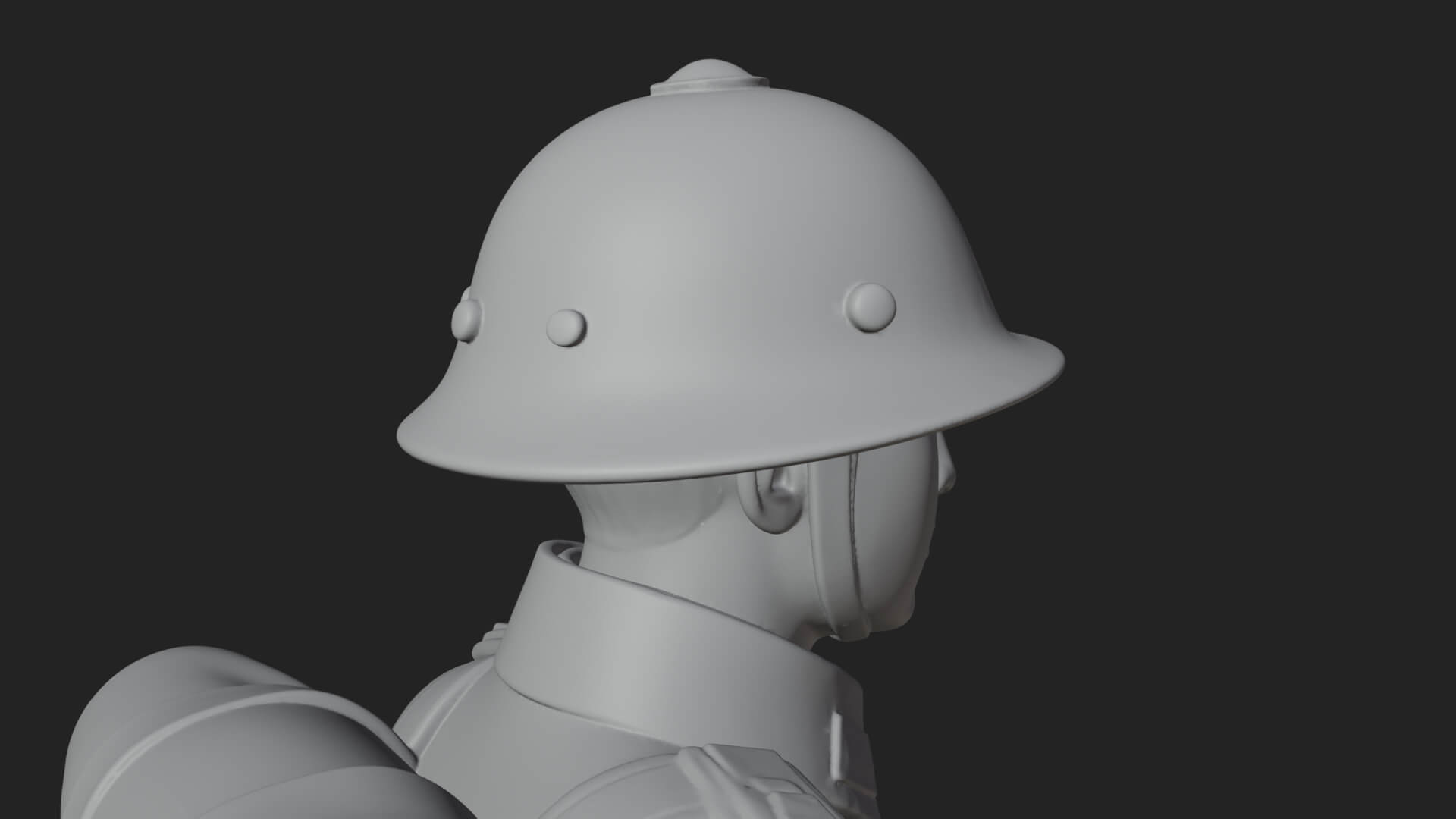 Vintage Soldier Statue Design 12 3D Print Model 3D Model