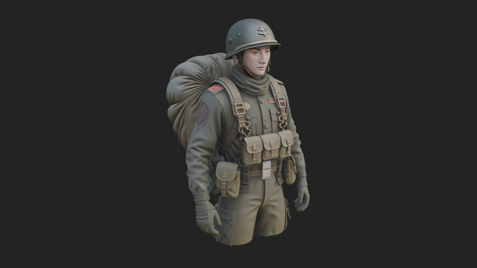 Vintage Soldier Statue Design 13 3D Print Model 3D Model
