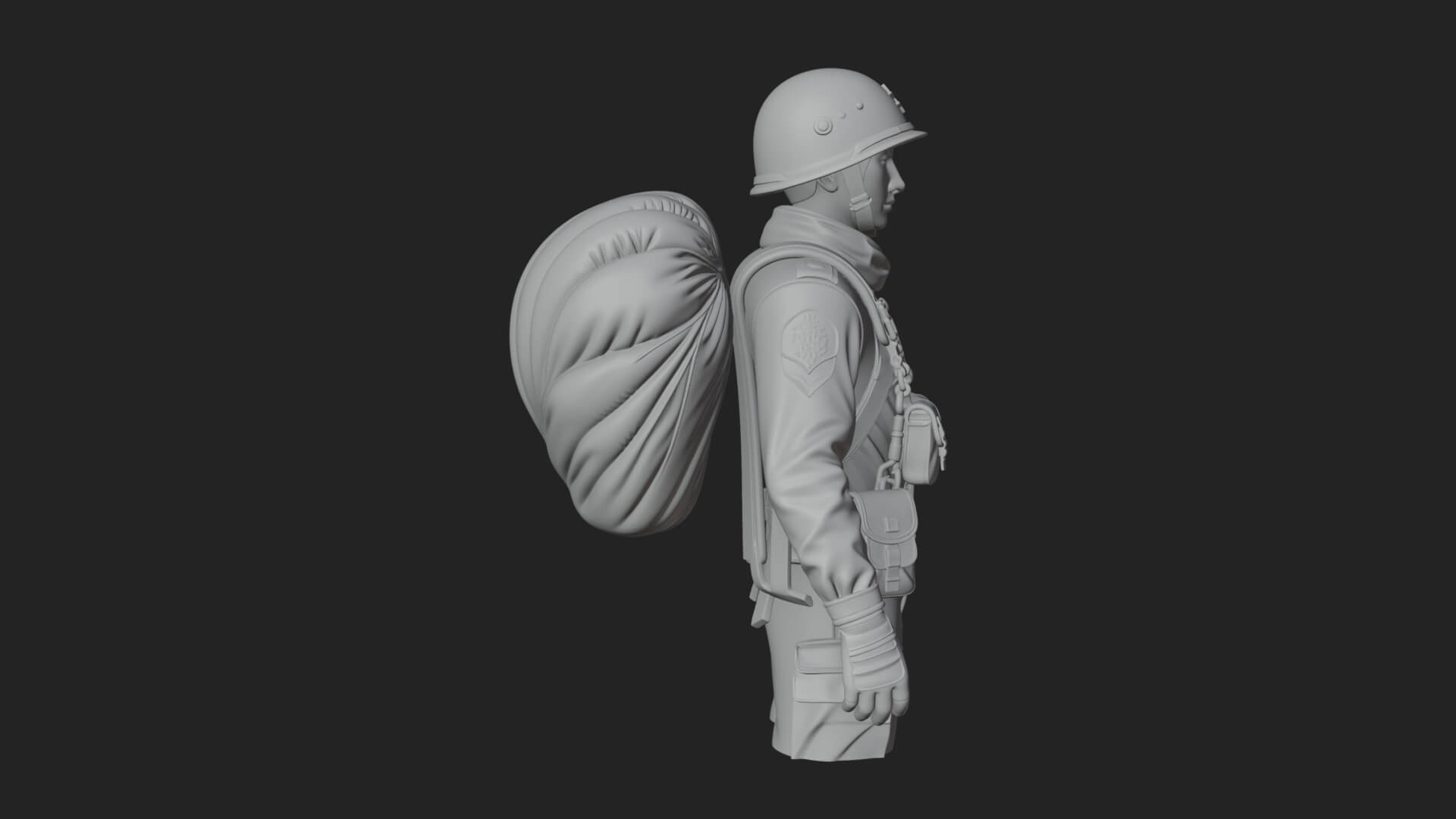 Vintage Soldier Statue Design 13 3D Print Model 3D Model