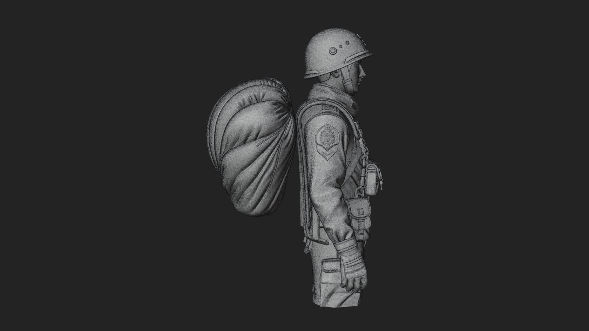 Vintage Soldier Statue Design 13 3D Print Model 3D Model