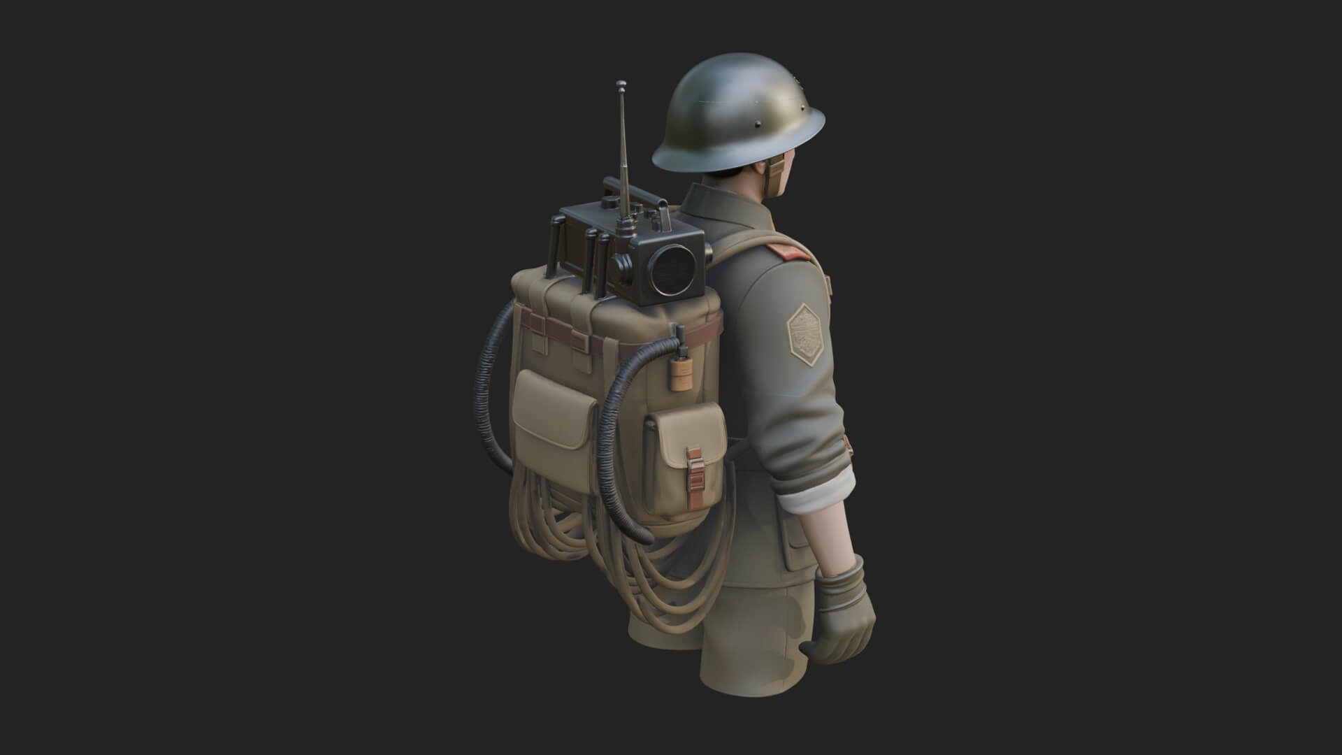 Vintage Soldier Statue Design 14 3D Print Model 3D Model