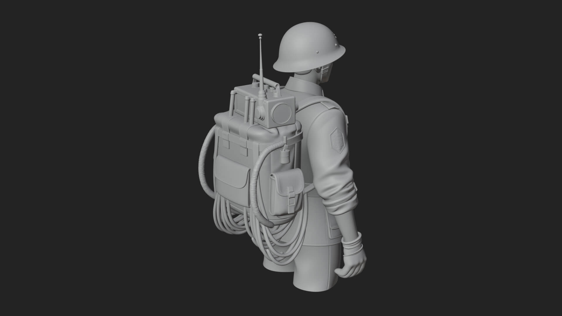 Vintage Soldier Statue Design 14 3D Print Model 3D Model