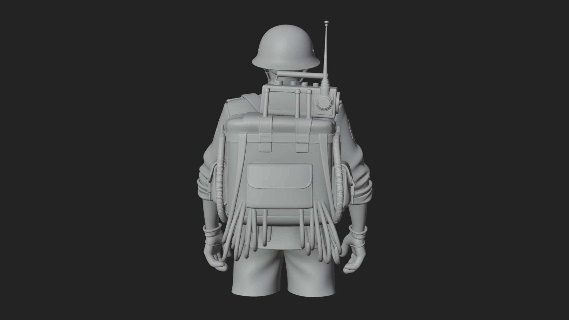 Vintage Soldier Statue Design 14 3D Print Model 3D Model