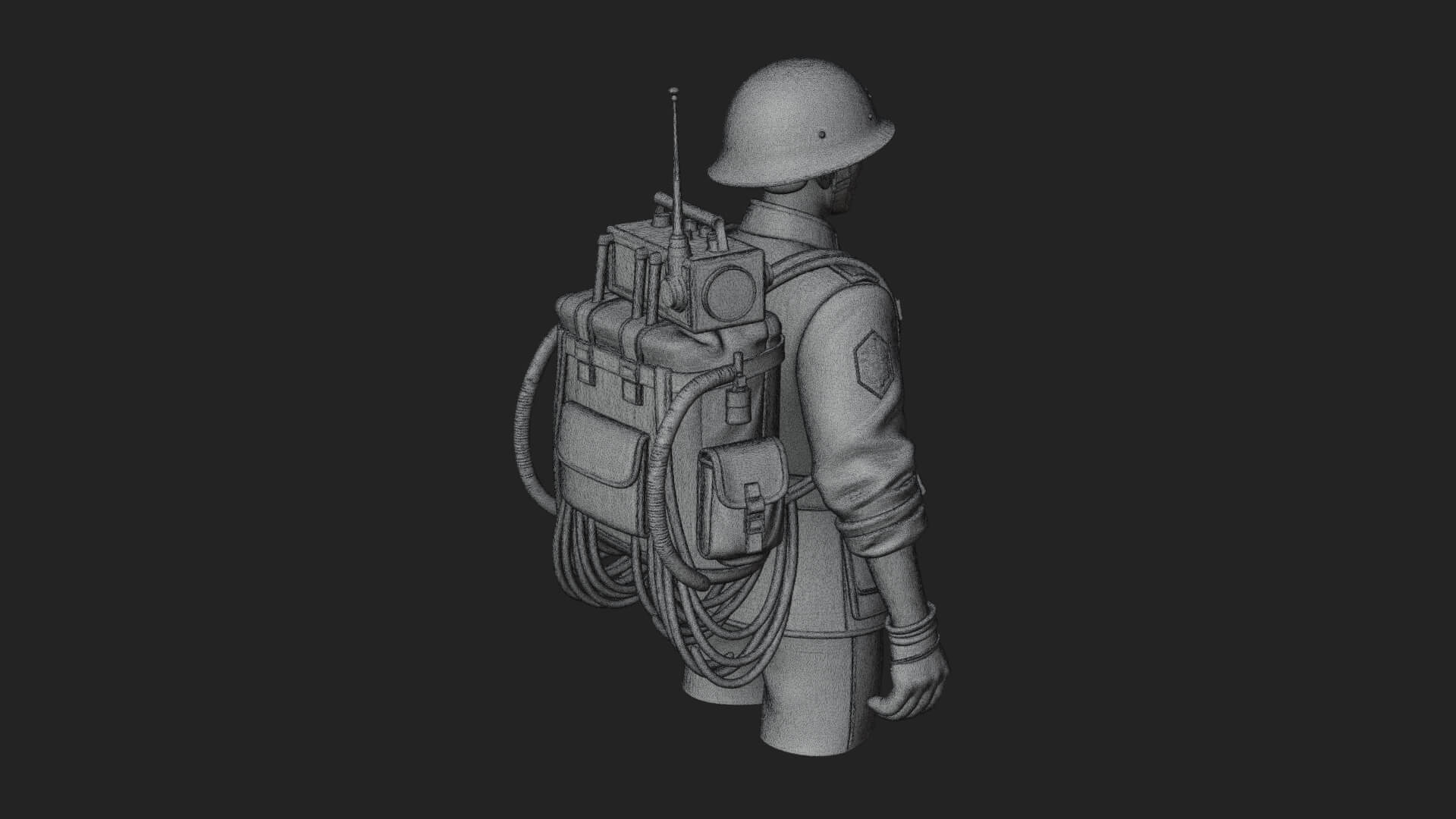 Vintage Soldier Statue Design 14 3D Print Model 3D Model