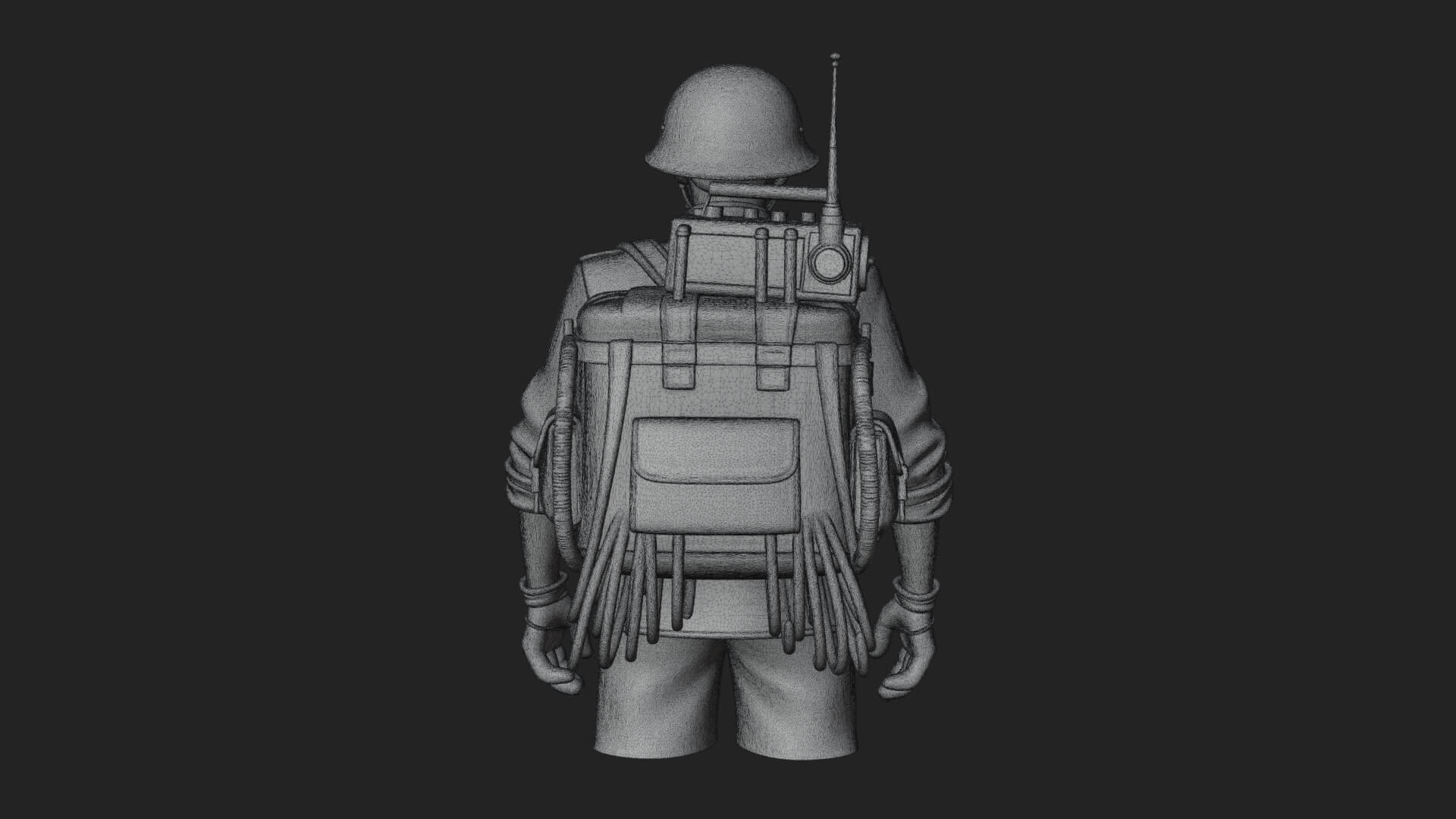 Vintage Soldier Statue Design 14 3D Print Model 3D Model