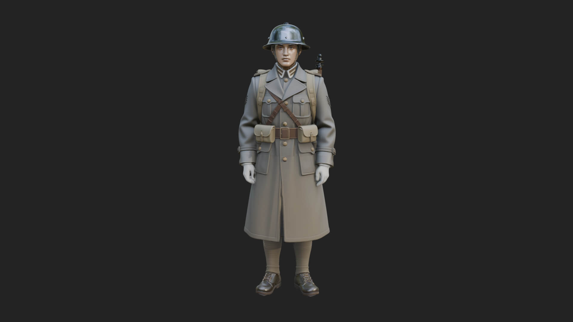 Vintage Soldier Statue Design 16 3D Print Model 3D Model