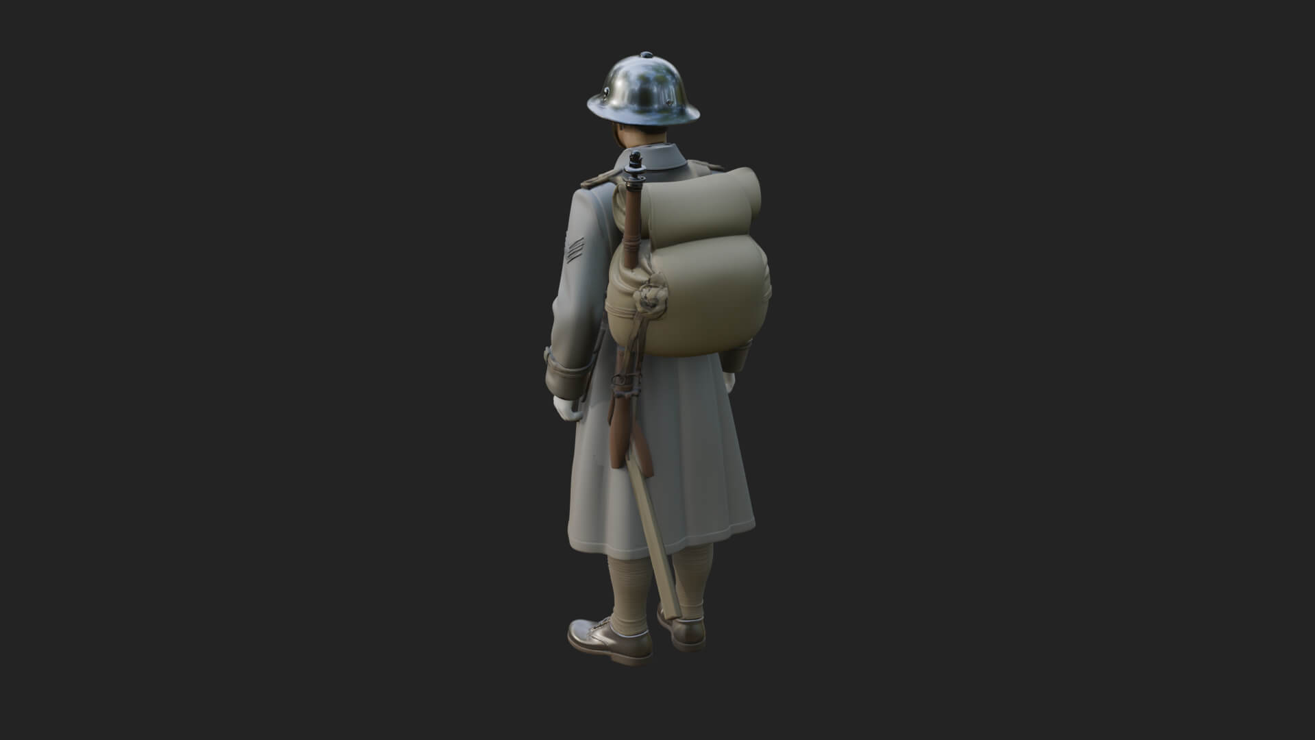 Vintage Soldier Statue Design 16 3D Print Model 3D Model