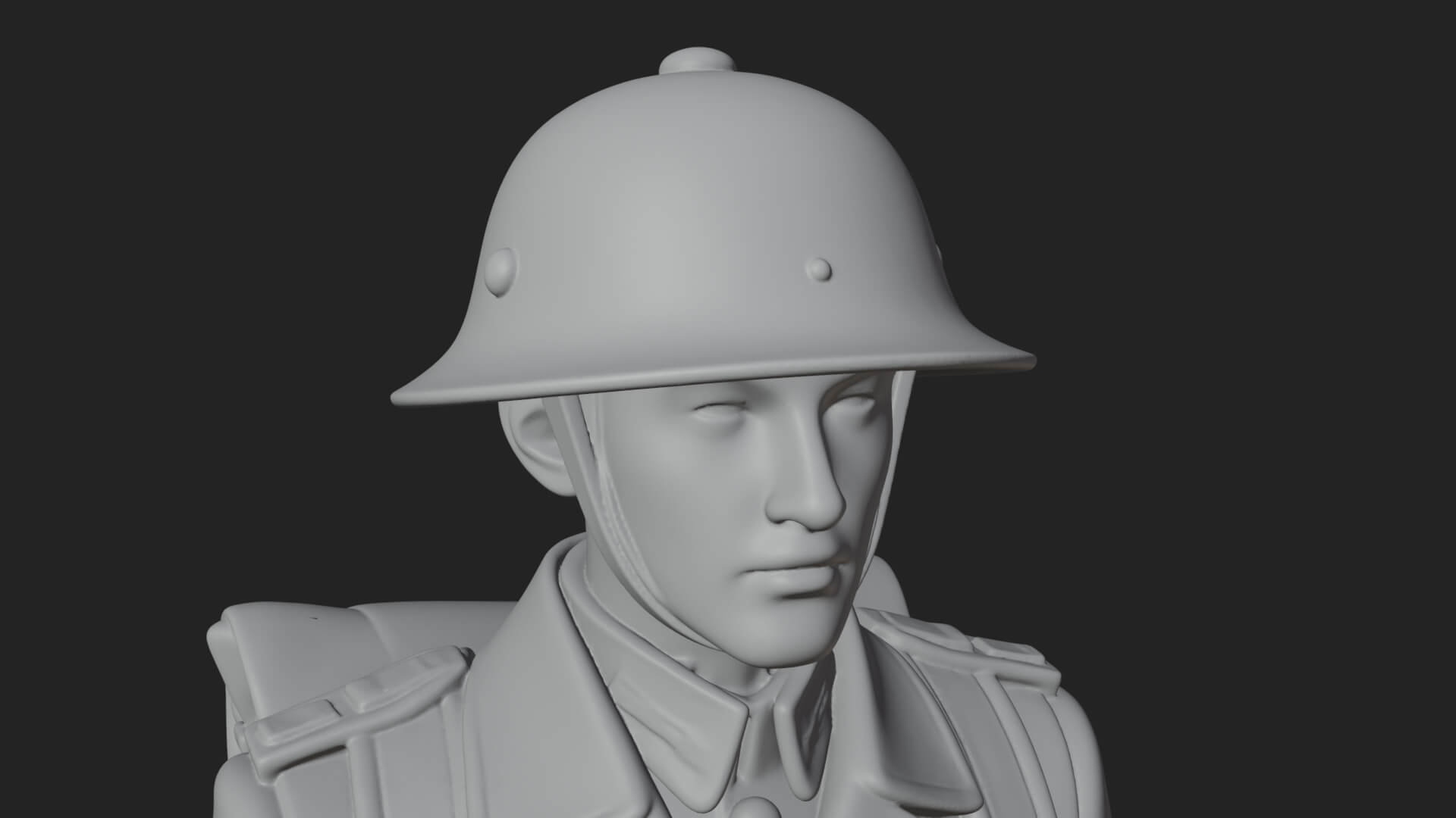 Vintage Soldier Statue Design 16 3D Print Model 3D Model