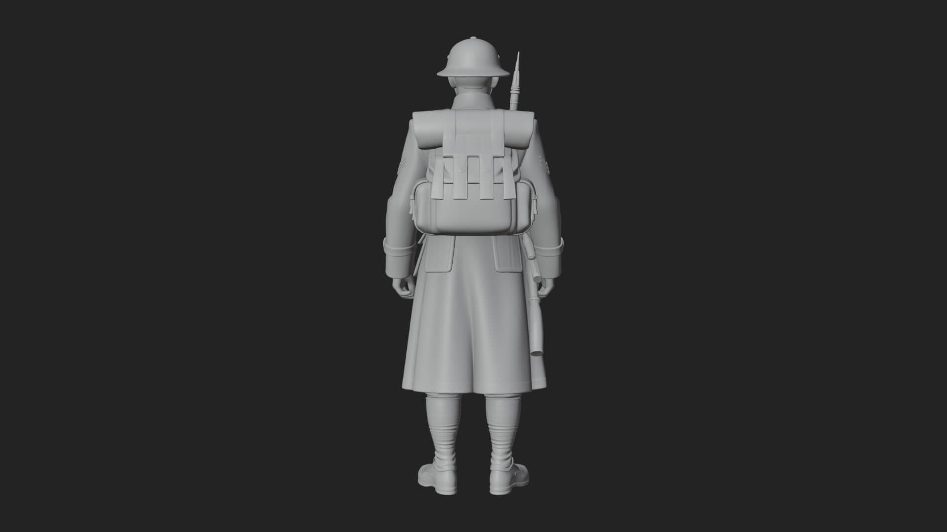 Vintage Soldier Statue Design 17 3D Print Model 3D Model